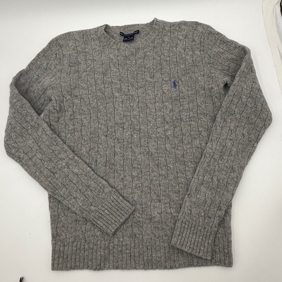 Ralph Lauren Sport Sweaters - Ralph Lauren Sport Grey Cable Knit Sweater - 100% Lambswool - Women's Small
